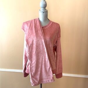 DKNY DARK PINK MATCHING TOP & WIDE-LEG PANTS PAJAMA SET SIZE MEDIUM 🌟NWT🌟